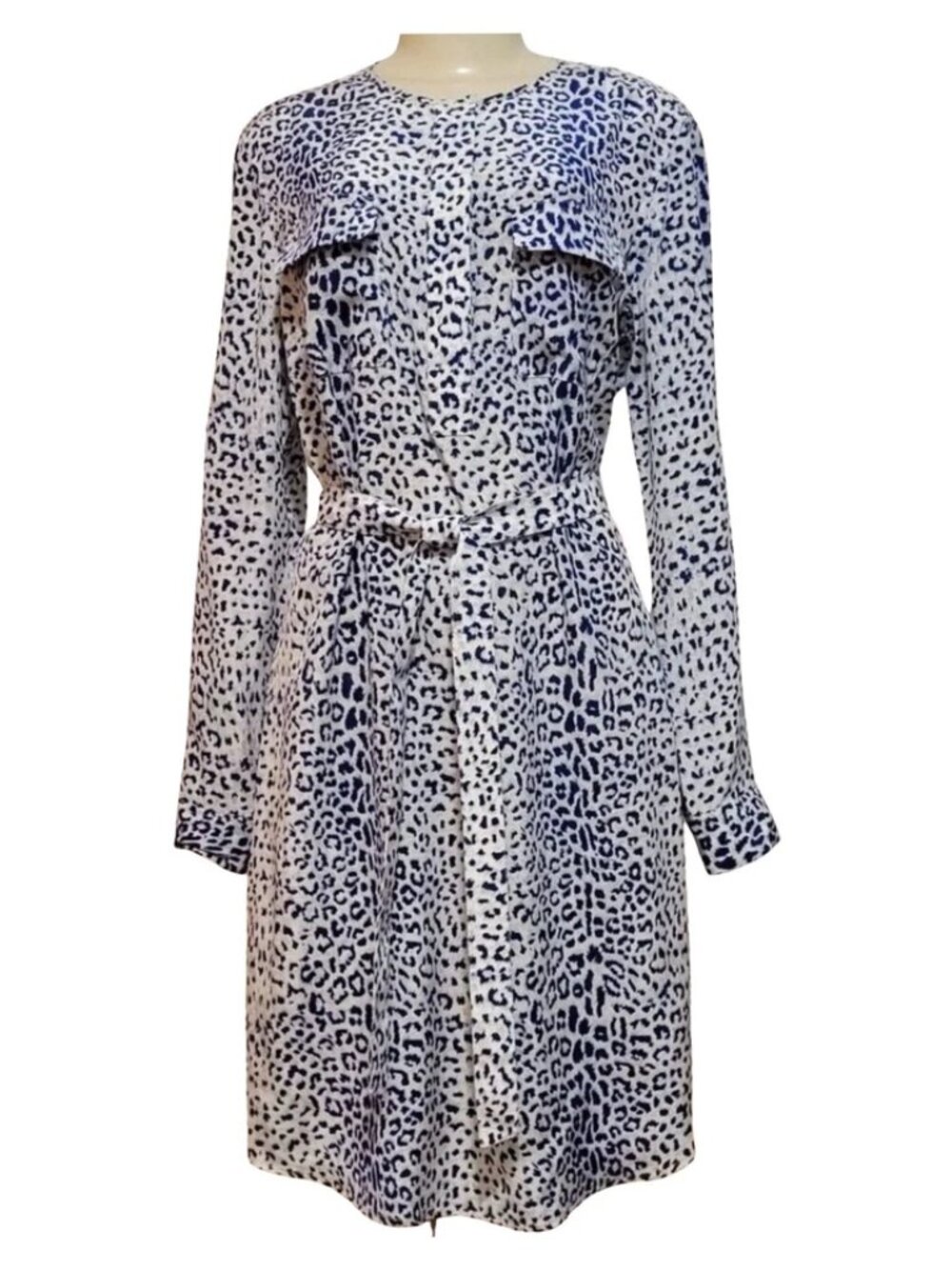 Animal Print Above the Knee Dress Size XS 100% Silk